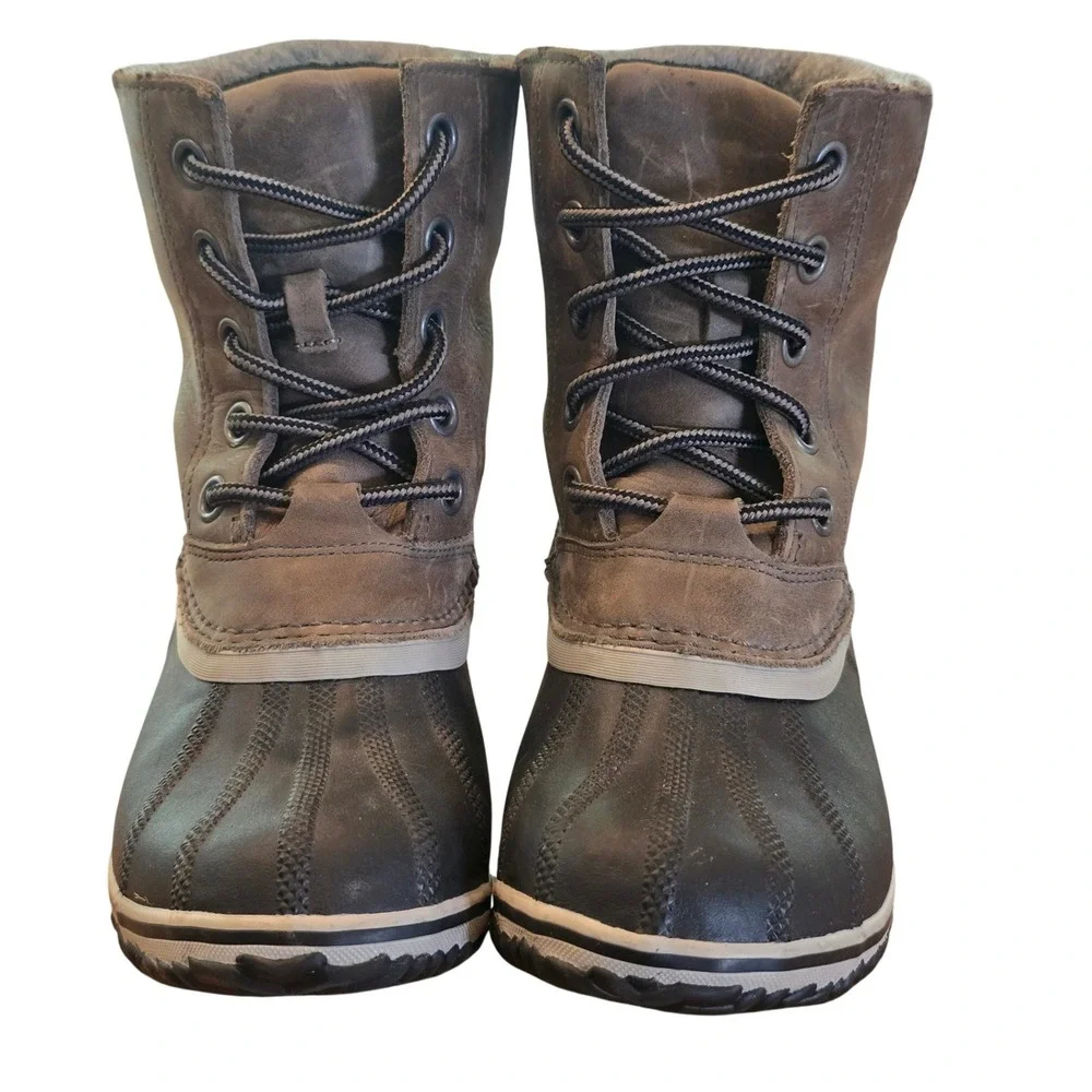 Sorel Waterproof Duck Boots Womens 7.5 Slimpack II Elk Black